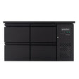 EASYLINE Barkühltisch schwarz / 4 Schubladen - 280 l - Gastro-Bedarf24 GmbH