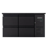 EASYLINE Barkühltisch schwarz / 4 Schubladen - 280 l - Gastro-Bedarf24 GmbH