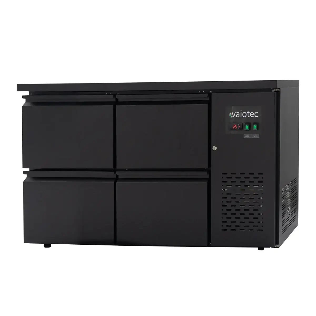 EASYLINE Barkühltisch schwarz / 4 Schubladen - 280 l - Gastro-Bedarf24 GmbH