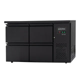 EASYLINE Barkühltisch schwarz / 4 Schubladen - 280 l - Gastro-Bedarf24 GmbH