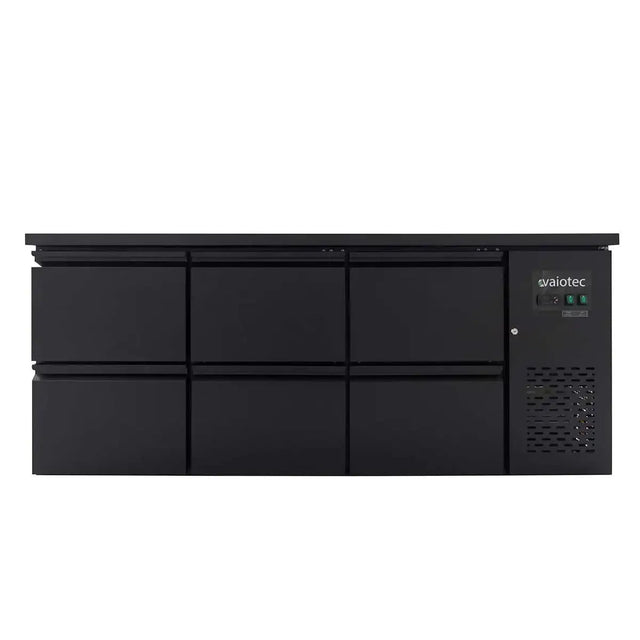 EASYLINE Barkühltisch schwarz / 6 Schubladen - 425 l - Gastro-Bedarf24 GmbH