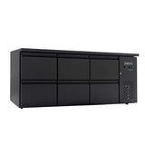 EASYLINE Barkühltisch schwarz / 6 Schubladen - 425 l - Gastro-Bedarf24 GmbH