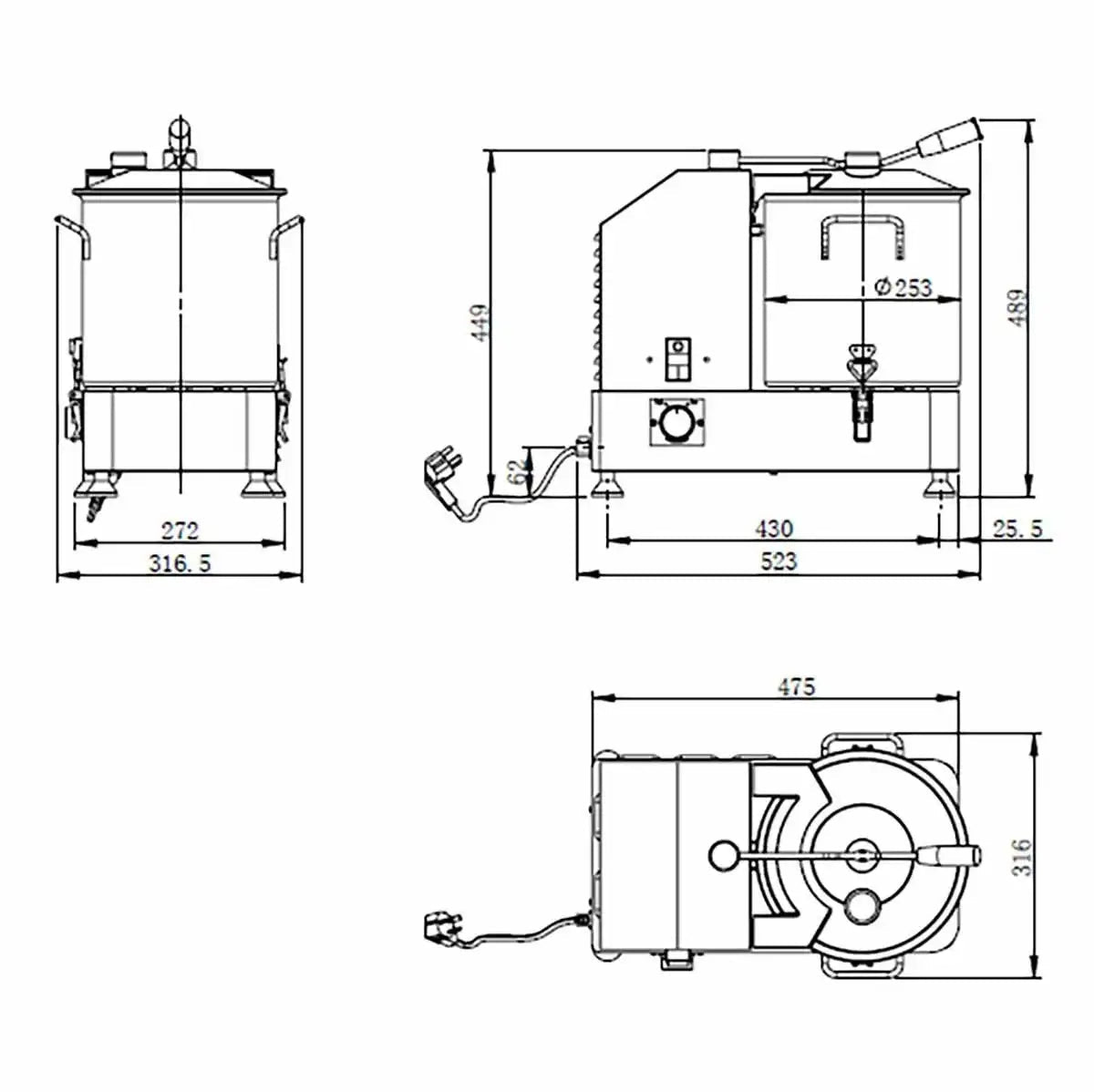 EASYLINE Cutter 12 Liter - Gastro-Bedarf24 GmbH
