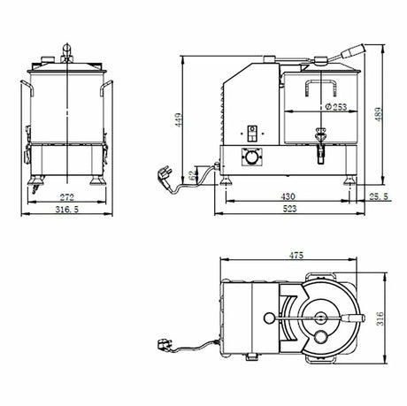 EASYLINE Cutter 12 Liter - Gastro-Bedarf24 GmbH