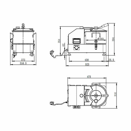 EASYLINE Cutter 6 Liter - Gastro-Bedarf24 GmbH