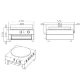 EASYLINE Elektro Crêpes Gerät 1 Platte - Gastro-Bedarf24 GmbH