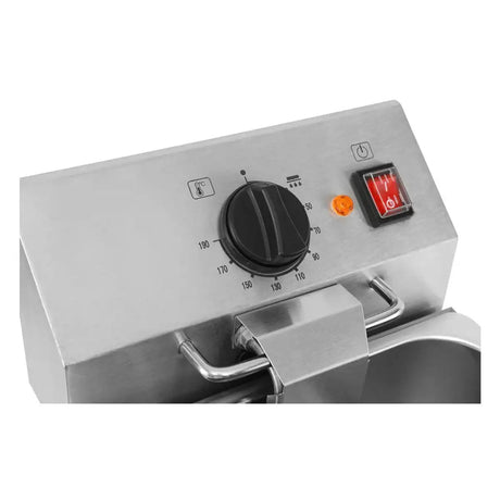 EASYLINE Elektro Fritteuse 1 Becken mit Ablasshahn 8 Liter - Gastro-Bedarf24 GmbH