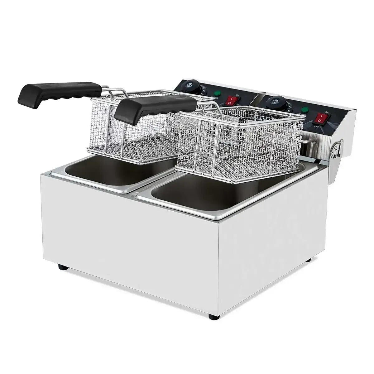 EASYLINE Elektro Fritteuse 2 Becken 6+6 Liter - Gastro-Bedarf24 GmbH