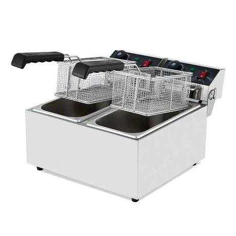 EASYLINE Elektro Fritteuse 2 Becken 6+6 Liter - Gastro-Bedarf24 GmbH