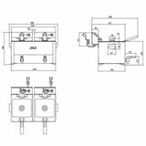 EASYLINE Elektro Fritteuse 2 Becken mit Ablasshahn 8 + 8 Liter - Gastro-Bedarf24 GmbH
