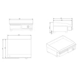 EASYLINE Elektro Grillplatte Breite 550 mm, Grillfläche glatt - Gastro-Bedarf24 GmbH