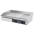 EASYLINE Elektro Grillplatte Breite 730 mm, Grillfläche 1/3 gerillt und 2/3 glatt - Gastro-Bedarf24 GmbH