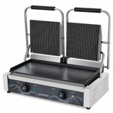 EASYLINE Elektro Kontaktgrill "doppelt" Breite 568 mm, oben gerillt & unten glatt - Gastro-Bedarf24 GmbH