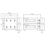 EASYLINE Elektro Pizzaofen mit 2 Backkammern - Gastro-Bedarf24 GmbH