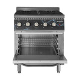 EASYLINE Gasherd 700 - 4 Brenner 28,8 kW - mit Gasbackofen - Gastro-Bedarf24 GmbH