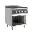 EASYLINE Gasherd 700 - 4 Brenner 28,8 kW - offener Unterbau - Gastro-Bedarf24 GmbH