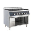 EASYLINE Gasherd 700 - 6 Brenner 43,2 kW - offener Unterbau - Gastro-Bedarf24 GmbH