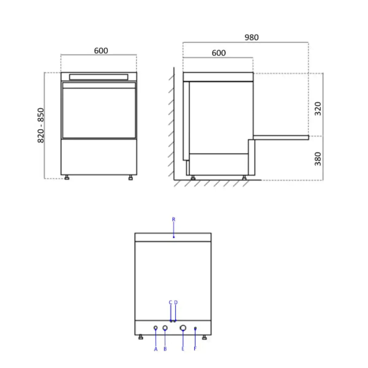 EASYLINE Geschirrspülmaschine 50x50 / 230 Volt - Modell: VT-E DW50 DRD - Gastro-Bedarf24 GmbH