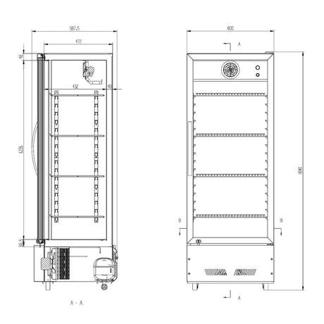 EASYLINE Getränkekühlschrank 290 Liter "schwarz" - Gastro - Bedarf24