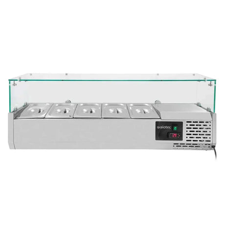 EASYLINE Kühlaufsatz 330 mit Glasabdeckung 5xGN1/4 - 1200 - Gastro-Bedarf24 GmbH