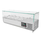 EASYLINE Kühlaufsatz 330 mit Glasabdeckung 5xGN1/4 - 1200 - Gastro-Bedarf24 GmbH