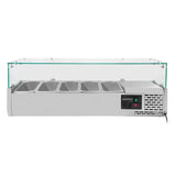 EASYLINE Kühlaufsatz 330 mit Glasabdeckung 5xGN1/4 - 1200 - Gastro-Bedarf24 GmbH