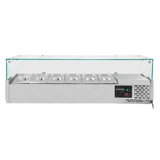EASYLINE Kühlaufsatz 330 mit Glasabdeckung 6xGN1/4 - 1400 - Gastro-Bedarf24 GmbH