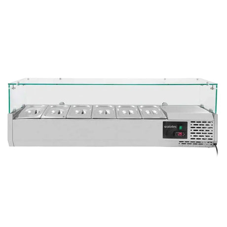 EASYLINE Kühlaufsatz 330 mit Glasabdeckung 6xGN1/4 - 1400 - Gastro-Bedarf24 GmbH