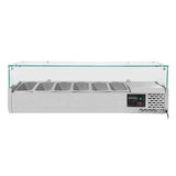 EASYLINE Kühlaufsatz 330 mit Glasabdeckung 6xGN1/4 - 1400 - Gastro-Bedarf24 GmbH