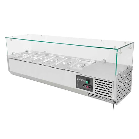 EASYLINE Kühlaufsatz 330 mit Glasabdeckung 6xGN1/4 - 1400 - Gastro-Bedarf24 GmbH