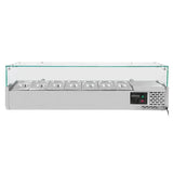 EASYLINE Kühlaufsatz 330 mit Glasabdeckung 7xGN1/4 - 1500 - Gastro-Bedarf24 GmbH
