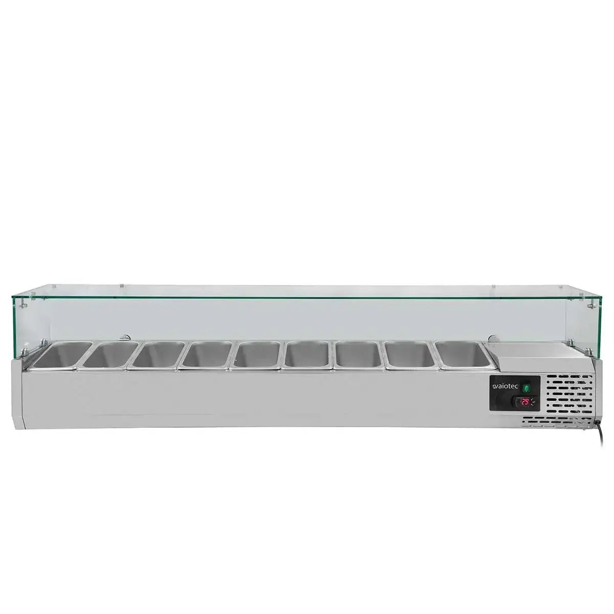EASYLINE Kühlaufsatz 330 mit Glasabdeckung 9xGN1/4 - 1800 - Gastro-Bedarf24 GmbH