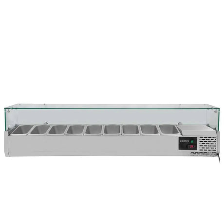 EASYLINE Kühlaufsatz 330 mit Glasabdeckung 9xGN1/4 - 1800 - Gastro-Bedarf24 GmbH