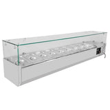 EASYLINE Kühlaufsatz 330 mit Glasabdeckung 9xGN1/4 - 1800 - Gastro-Bedarf24 GmbH