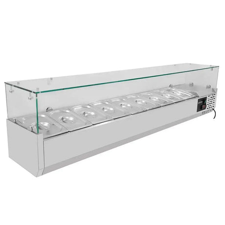 EASYLINE Kühlaufsatz 330 mit Glasabdeckung 9xGN1/4 - 1800 - Gastro-Bedarf24 GmbH