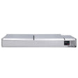 EASYLINE Kühlaufsatz 380 mit Edelstahldeckel, 5 x GN 1/3 + 1 x GN1/2, B:1500 - Gastro-Bedarf24 GmbH