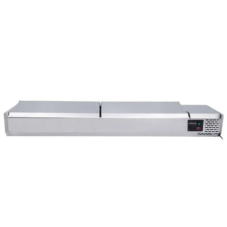 EASYLINE Kühlaufsatz 380 mit Edelstahldeckel, 9 x GN 1/3, B:2000 - Gastro-Bedarf24 GmbH