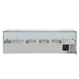 EASYLINE Kühlaufsatz 380 mit Glasabdeckung 3xGN1/3 + 1xGN1/2 - 1200 - Gastro-Bedarf24 GmbH
