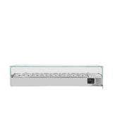 EASYLINE Kühlaufsatz 380 mit Glasabdeckung 8xGN1/3 - 1800 - Gastro-Bedarf24 GmbH