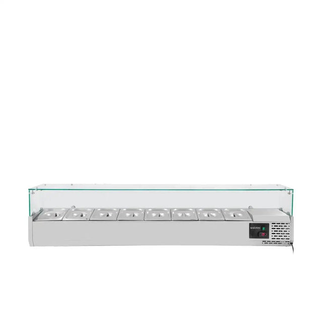 EASYLINE Kühlaufsatz 380 mit Glasabdeckung 8xGN1/3 - 1800 - Gastro-Bedarf24 GmbH