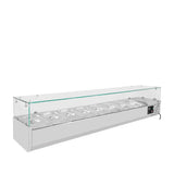 EASYLINE Kühlaufsatz 380 mit Glasabdeckung 8xGN1/3 - 1800 - Gastro-Bedarf24 GmbH