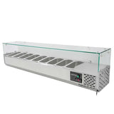 EASYLINE Kühlaufsatz 380 mit Glasabdeckung 9xGN1/3 - 2000 - Gastro-Bedarf24 GmbH