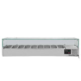 EASYLINE Kühlaufsatz 380 mit Glasabdeckung 9xGN1/3 - 2000 - Gastro-Bedarf24 GmbH
