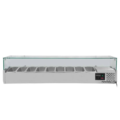 EASYLINE Kühlaufsatz 380 mit Glasabdeckung 9xGN1/3 - 2000 - Gastro-Bedarf24 GmbH