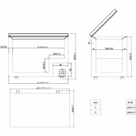 EASYLINE Kühl/Tiefkühltruhe 650 mit Klappdeckel - Gastro-Bedarf24 GmbH