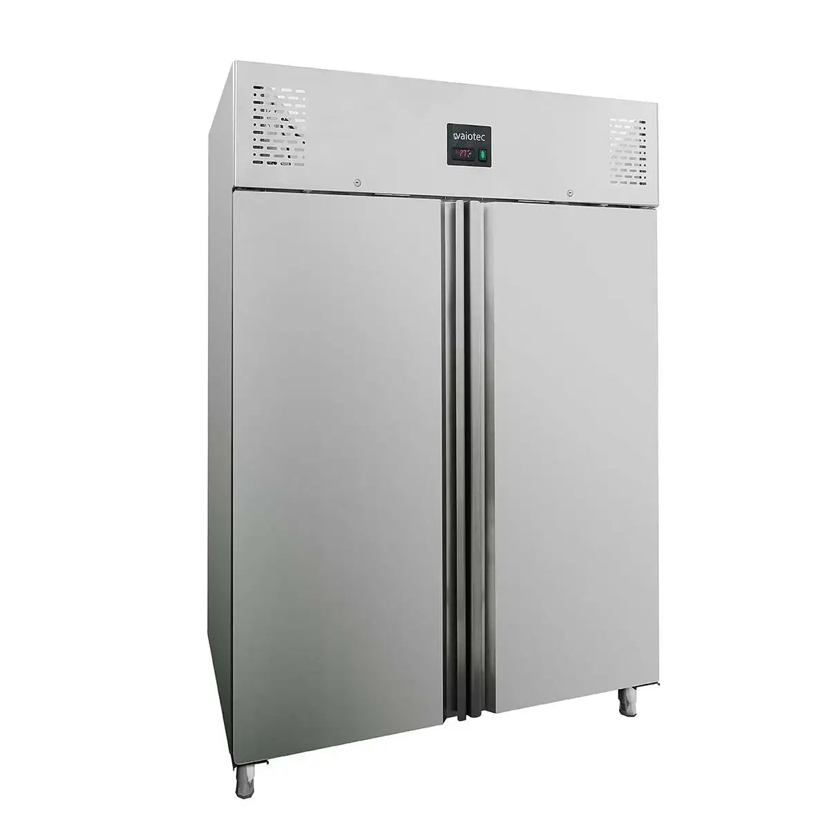 Edelstahl-Kühlschrank mit Doppeltür für Gastronomie, professionell und robust