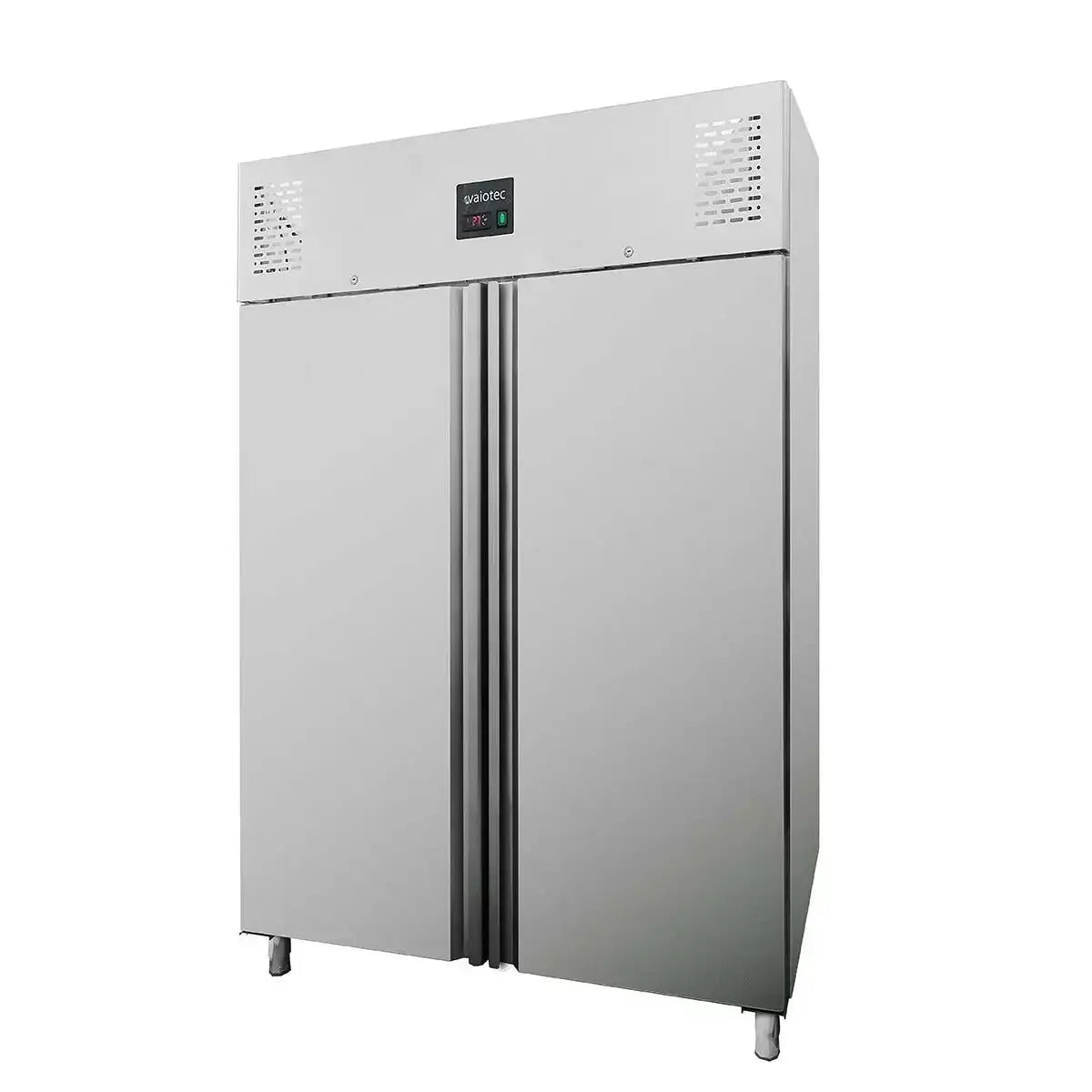 Edelstahl-Kühlschrank mit Doppeltür für Gastronomie, professionell und robust