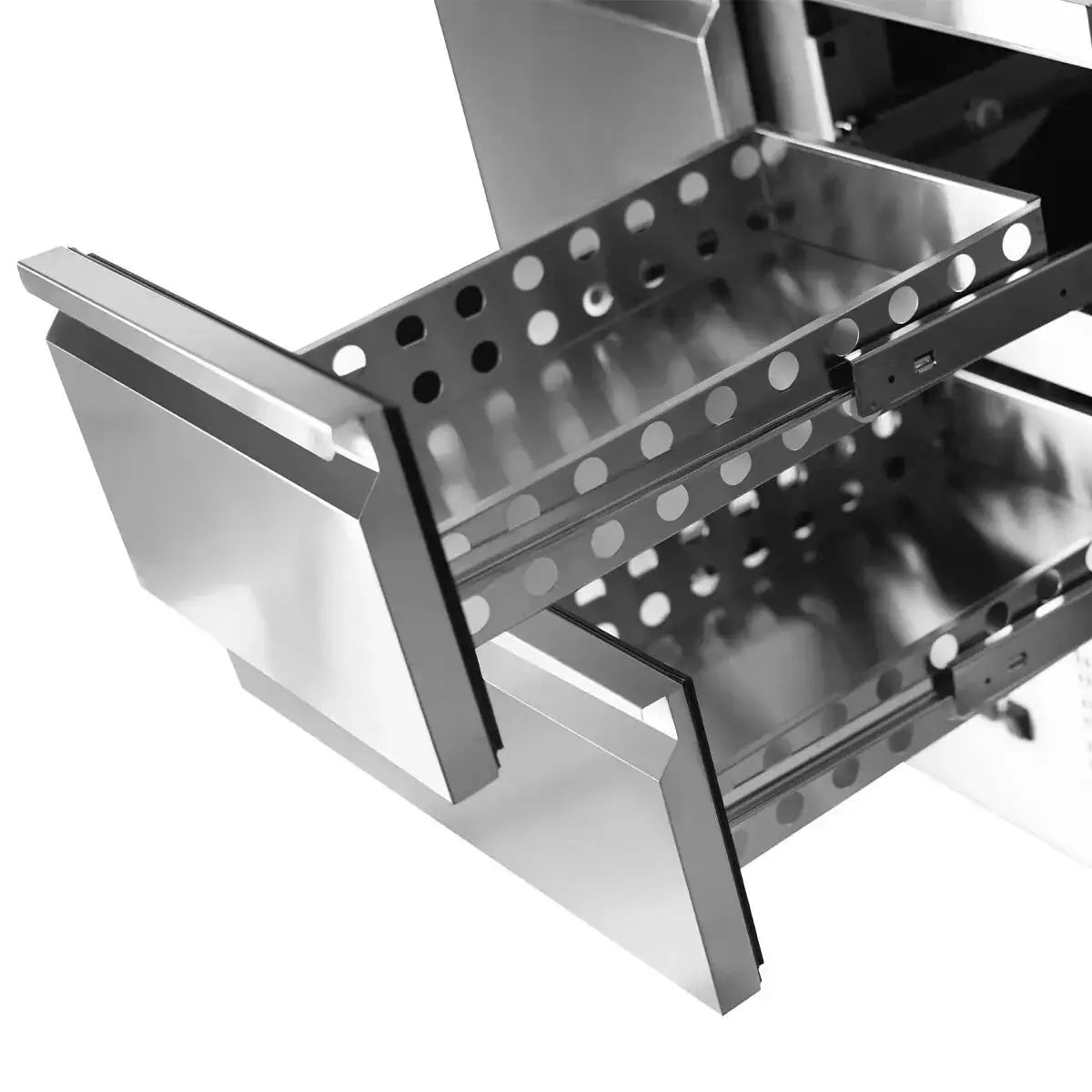 Edelstahl-Schublade mit perforierten Wänden für Gastronomiegeräte