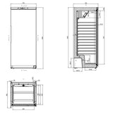 EASYLINE Lagerkühlschrank ABS / 580 - Gastro - Bedarf24