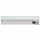 EASYLINE Pizzakühltisch / 3-türig "grau" inkl. Kühlaufsatz GN1/4, 2020 x 800 mm - Gastro-Bedarf24 GmbH
